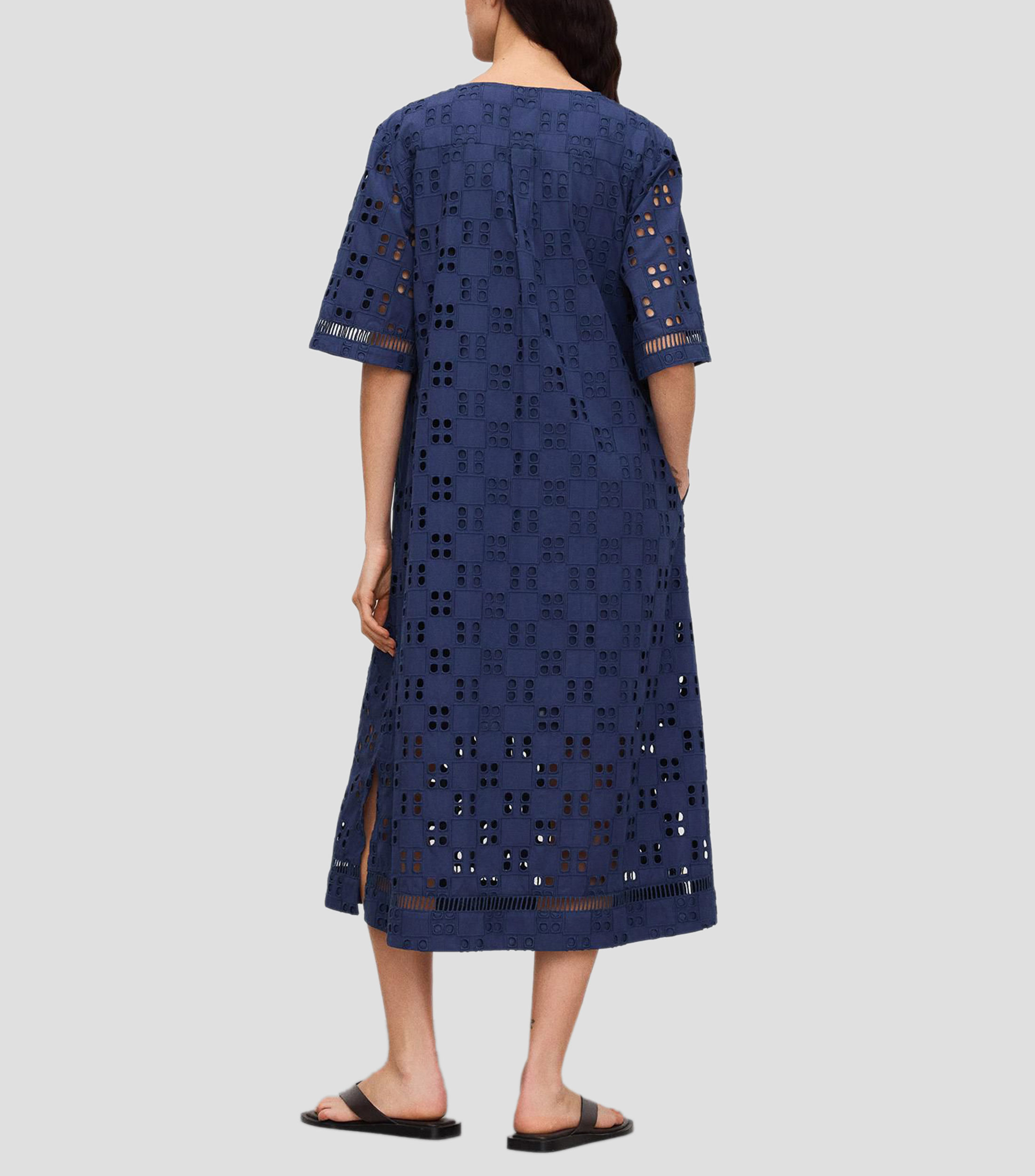 Vestido largo liso Mujer